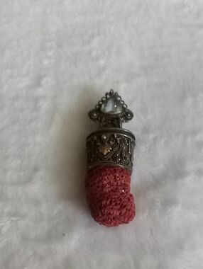 Vintage-Style Red Coral Charm.This item is an antique Middle Eastern ethnic piec